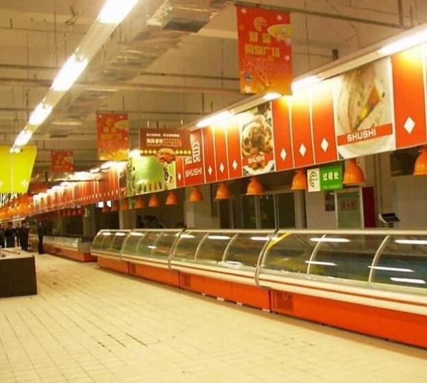 Ανεξάρτητο ψυγείο επίδειξης Deli τροφίμων, αντίθετος οπίσθιος μετρητής επίδειξης κρέατος