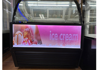 Εμπορικός ιταλικός ψυκτήρας επίδειξης παγωτού με το προσαρμοσμένο φως cOem τηγανιών