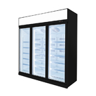Σύστημα ψύξης ανεμιστήρα 3 πόρτες Στεκό ψυγείο με γυάλινη πόρτα με συμπίεση Wanbao