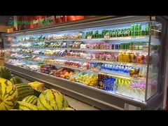 Customized Multi Shelves Wall Mounted Refrigerator Open Display Fridge