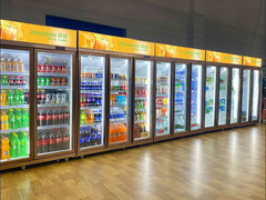 Φανατικός ψύκτης Πύλη κυλιόμενη οθόνη ποτών ψυγείο / ψυγείο σούπερ μάρκετ