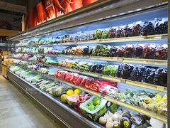 Μεγάλος ψυκτικός συνδυασμός πολυπτέρυγας ανοικτού ψυγείου αυτόματος - τύπου αποψύξης