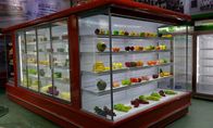 Κόκκινη κορυφή καθρεφτών προθηκών ψυγείων γαλακτοκομικών τροφίμων αρτοποιείων Multideck ανοικτή πιό ψυχρή