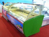 Χαμηλού θορύβου ψυγείο επίδειξης παγωτού Gelato 10 τηγανιών με το υλικό ανοξείδωτου