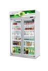 CE εμπορική προθήκη επίδειξης ψυκτήρων ψυγείων πορτών γυαλιού δύο ποτών πιό δροσερή