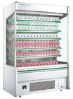 Όρθιο ψυγείο πορτών γυαλιού καταστημάτων για το συμπιεστή Danfoss επίδειξης γάλακτος