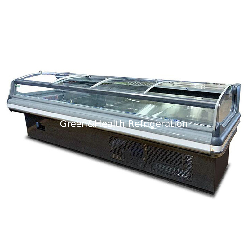 Ανοιχτός τύπος Self Service Counter Frozen Display Product Freezer for Meat Fish