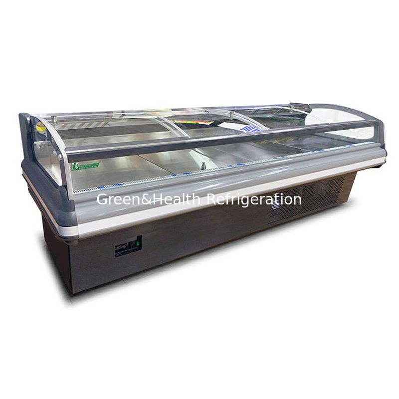 Ανοιχτός τύπος Self Service Counter Frozen Display Product Freezer for Meat Fish