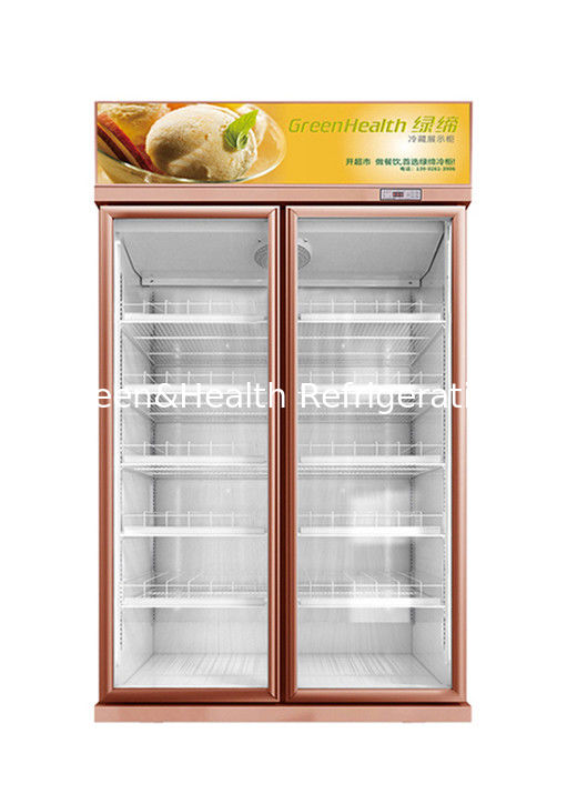 Προσαρμοσμένο 1 2 3 Glass Doors Chiller For Displays Χωρίς ομίχλη Κρύο Ποτό Επαγγελματικό Ψυγείο