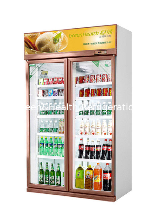 Προσαρμοσμένο 1 2 3 Glass Doors Chiller For Displays Χωρίς ομίχλη Κρύο Ποτό Επαγγελματικό Ψυγείο
