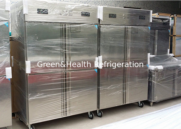 Εμπορικός ψυγείο από ανοξείδωτο χάλυβα με αυτόματη αποψίλωση και φωτισμό LED για κουζίνες εστιατορίων
