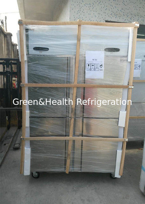 Εμπορικός ψυγείο από ανοξείδωτο χάλυβα με αυτόματη αποψίλωση και φωτισμό LED για κουζίνες εστιατορίων