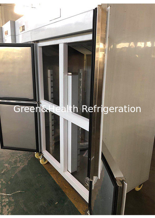 Εμπορικός ψυγείο από ανοξείδωτο χάλυβα με αυτόματη αποψίλωση και φωτισμό LED για κουζίνες εστιατορίων