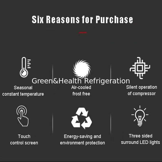 Πιστοποιητικό ETL Ψυγείο κρασιού με αερισμό 360° με σύστημα αυτόματης απόψυξης 418L 220V 50HZ