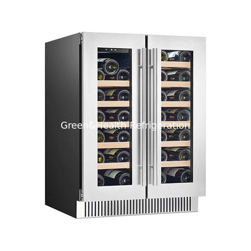 Πιστοποιητικό ETL Μοντέλα Διπλή Ζώνη SS Διπλή Πύλη Κύκνωμα Κόκκινου Οίνου με 180L 68 μπουκάλια