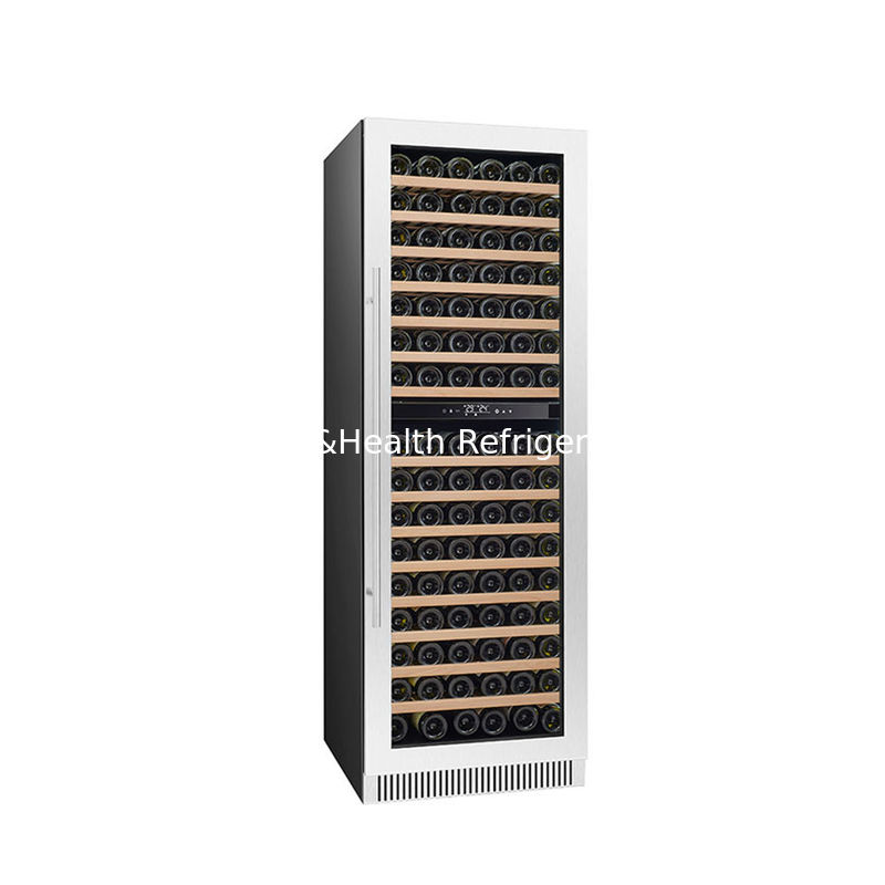 Πιστοποιητικό ETL 185 μπουκάλια Wine Display Cooler Dual Zone Electric Glass Door Model LD-185D