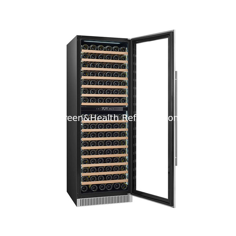 Πιστοποιητικό ETL 185 μπουκάλια Wine Display Cooler Dual Zone Electric Glass Door Model LD-185D