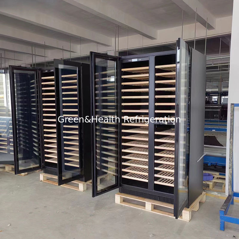 Πιστοποιητικό ETL 185 μπουκάλια Wine Display Cooler Dual Zone Electric Glass Door Model LD-185D