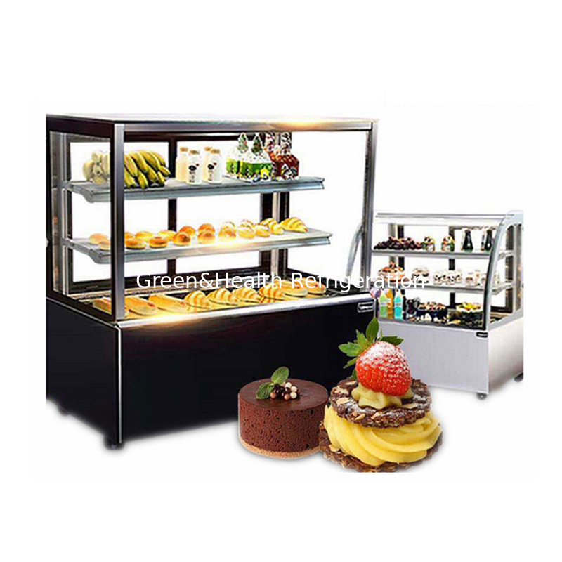 Μαρμάρινη βάση 2 στρώματα Decks Cake Display Freezer για ζαχαροπλαστικά σούσι φίδι Display