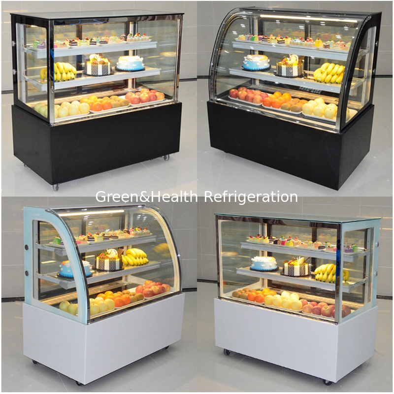 Μαρμάρινη βάση 2 στρώματα Decks Cake Display Freezer για ζαχαροπλαστικά σούσι φίδι Display