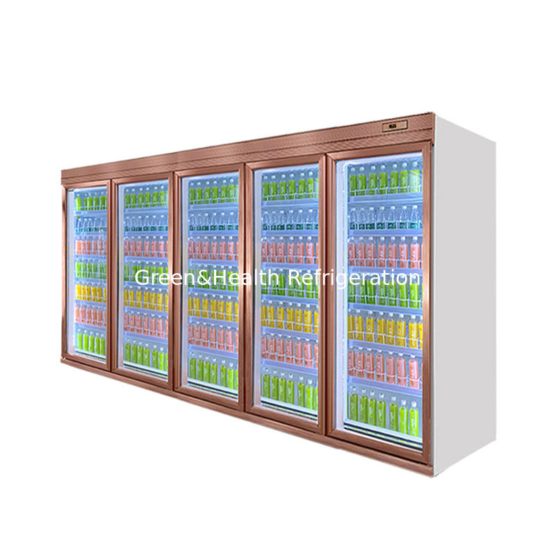 5 στρώσεις ρυθμιζόμενο ράφι γυάλινη πόρτα ποτό ψυγείο με σύστημα ψύξης ανεμιστήρα και προσαρμόσιμο όγκο