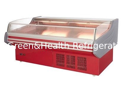 Οριζόντιος καταψύκτης ανοιχτής οθόνης 800L από ανοξείδωτο χάλυβα για επαγγελματική κατάψυξη ψύξης κρέατος