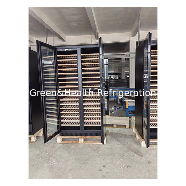 Πιστοποιητικό ETL Μία/Δύο πόρτες Πλατεία από ξύλο από πανύλο Πύλη από γυαλί Ψυγείο αποθήκευσης κόκκινου κρασιού