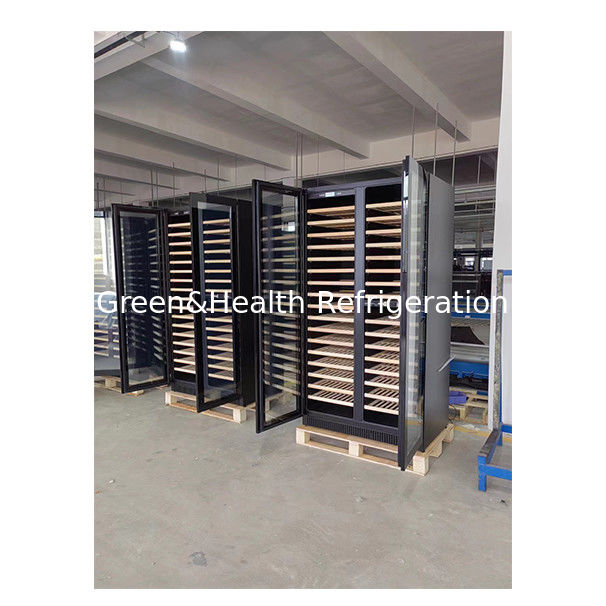 Πιστοποιητικό ETL Μία/Δύο πόρτες Πλατεία από ξύλο από πανύλο Πύλη από γυαλί Ψυγείο αποθήκευσης κόκκινου κρασιού