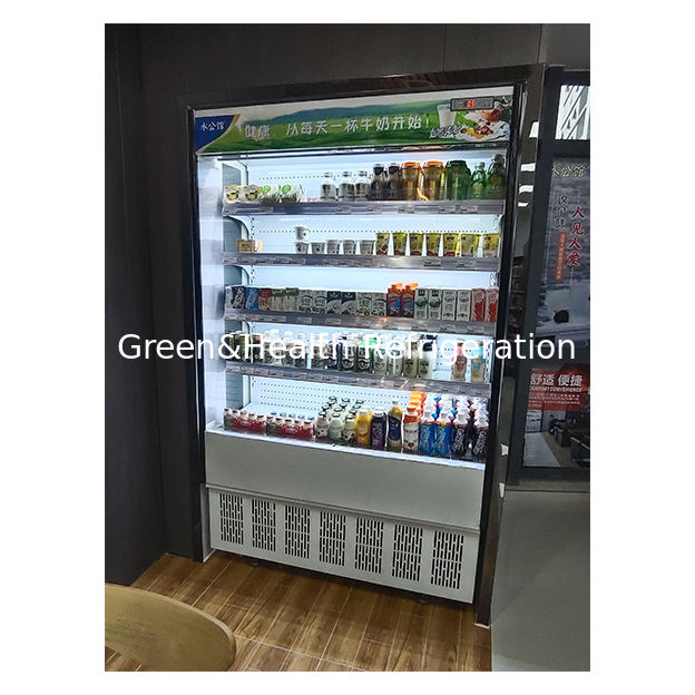 Μικρό κατάστημα βοηθημάτων Πέντε στρώματα ράφι Αποθήκευση φρούτων Εμφάνιση Μικρό ανοιχτό ψυγείο