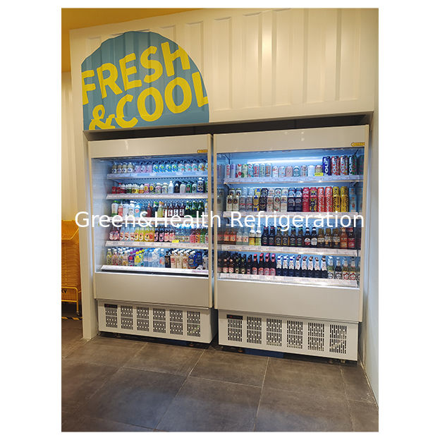 Μικρό κατάστημα βοηθημάτων Πέντε στρώματα ράφι Αποθήκευση φρούτων Εμφάνιση Μικρό ανοιχτό ψυγείο