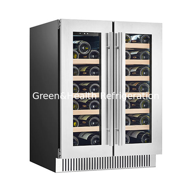 Πιστοποιητικό ETL Εταιρεία απευθείας πώληση 68 μπουκάλια βελανιδιάς επικαλυμμένο κόκκινο κρασί ψυγείο εμφάνιση κόκκινο κρασί κατάψυξη