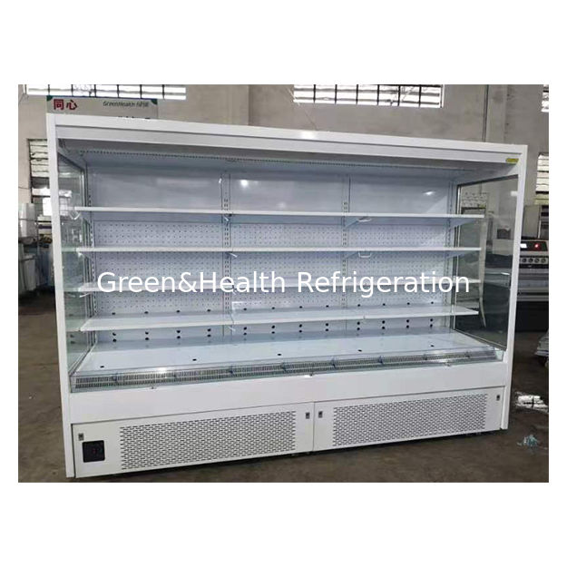 Υψηλής ποιότητας δεξιά γωνία σούπερ μάρκετ ψυγείο αποθήκευση οθόνη ανοιχτή κατάψυξη στο εργοστάσιο
