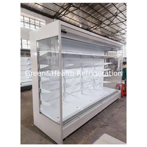 Υψηλής ποιότητας δεξιά γωνία σούπερ μάρκετ ψυγείο αποθήκευση οθόνη ανοιχτή κατάψυξη στο εργοστάσιο