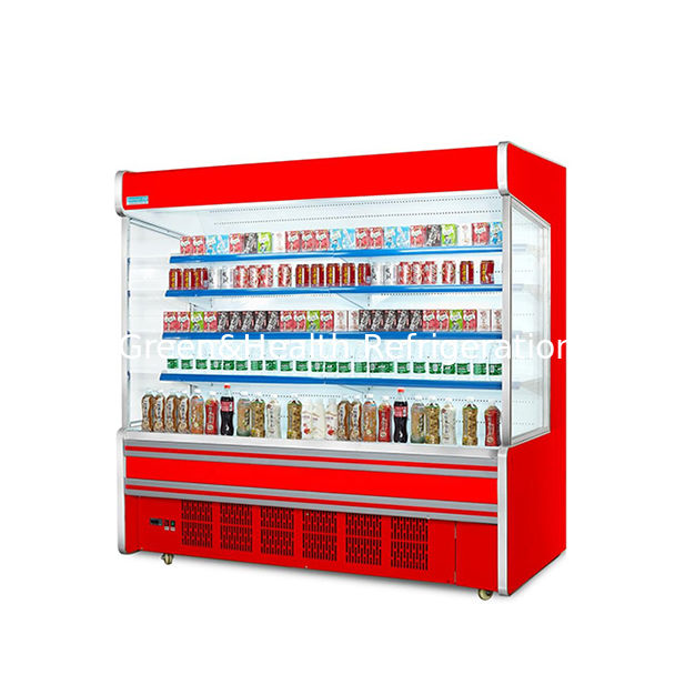 Πολυχρωματική προσαρμοσμένη δεξιά γωνία ανοιχτή αποθήκευση ψυγείο για αγαθά