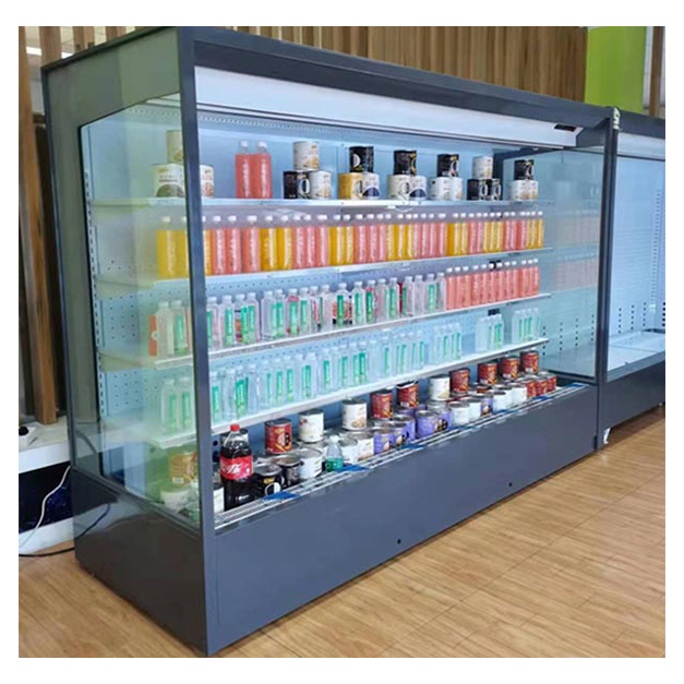 Ψυγεία ανοιχτού τύπου με δεξιά γωνία με πολλά ράφια προς πώληση