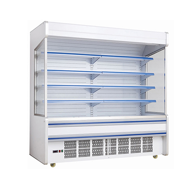 Εμπορικό σούπερ μάρκετ Ενσωματωμένο συμπιεστή Πολλαπλά ράφια Ανοιχτού τύπου ψυγείο