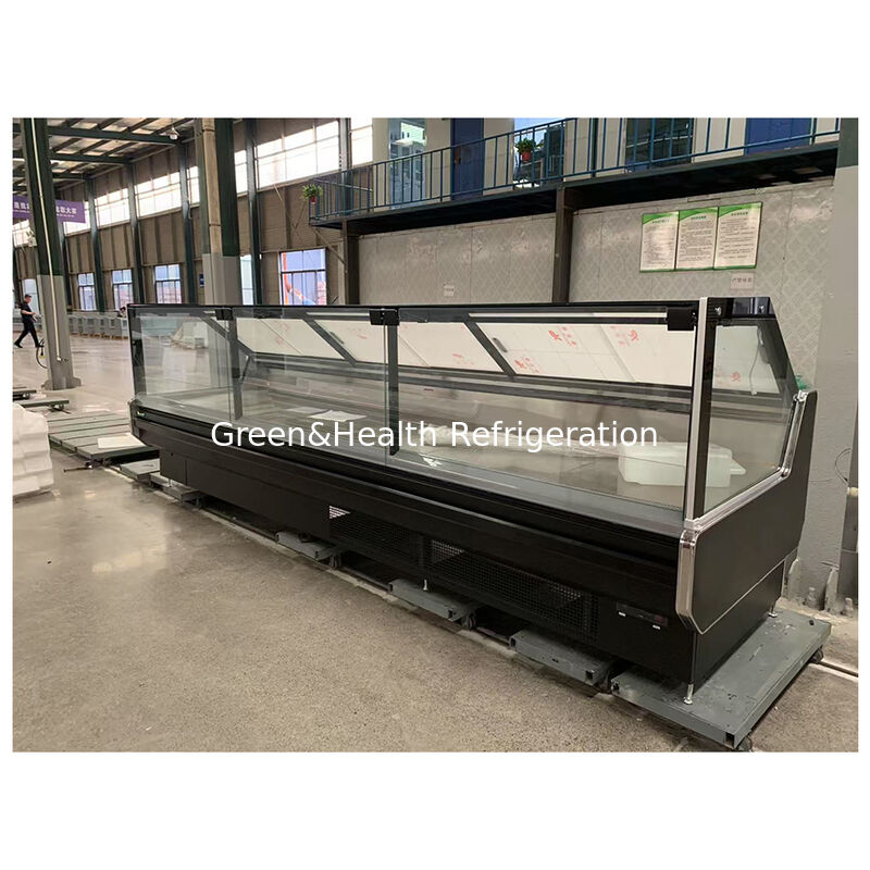 Σχεδιασμός στατικής ψύξης σε σούπερ μάρκετ με εξάτμιση, υπηρεσία βαρύτητας, πάγο με προβολή κρέατος βοδινού