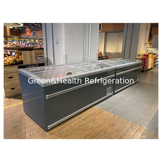 Εμπορικό νησιωτικό ψυγείο Σούπερ μάρκετ Ψυγείο Παγωτά Αποθήκευση προϊόντων Βαθιά κατάψυξη