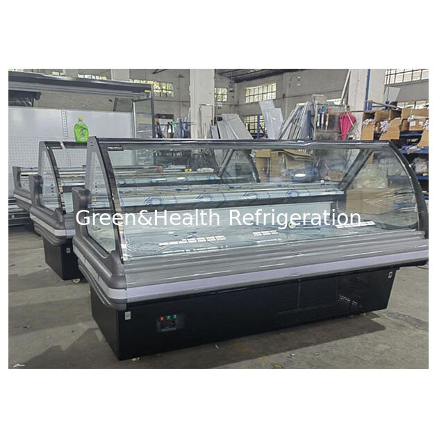 Κάτω Τοποθετημένος Εισαγόμενος Συμπιεστής Αναδιπλούμενο Κάλυμμα Μαγειρεμένων Τροφίμων Ψυγείο Βιτρίνα Κατάψυξη
