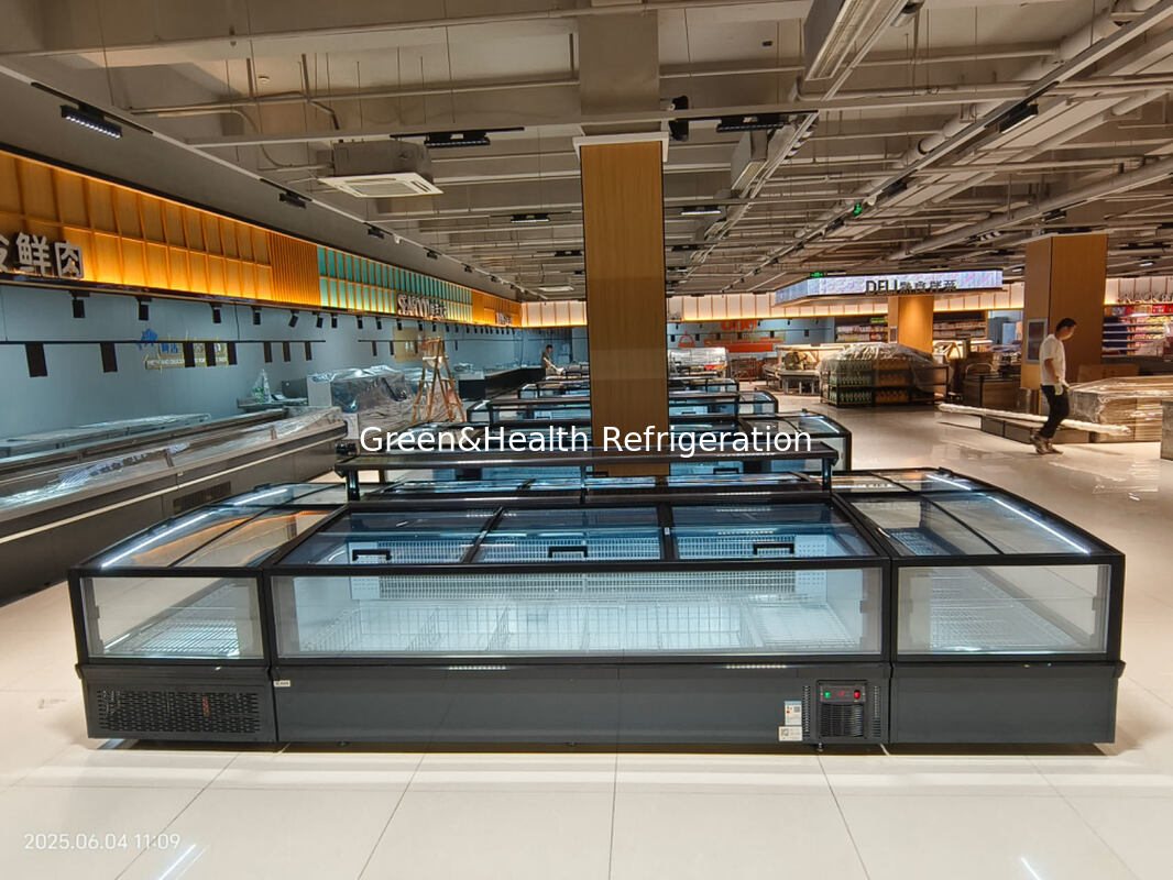 Εργοστασιακή Τιμή Ψυγείο Βιτρίνα Νησίδα με Μεγάλα Γυάλινα Παράθυρα και Συμπιεστή Secop