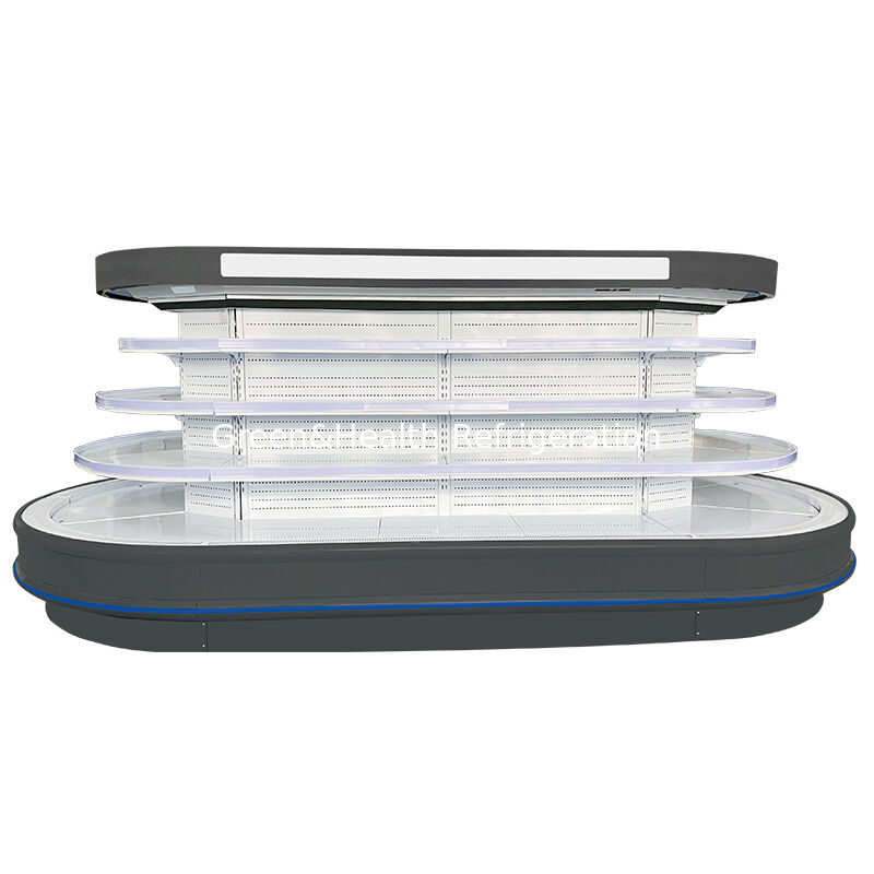 Εμπορικός ανοικτός ψυγείο πολλών καταστρώσεων με αυτόματο φωτισμό LED αποψίλωσης και εξοικονόμηση ενέργειας για οθόνη σούπερ μάρκετ