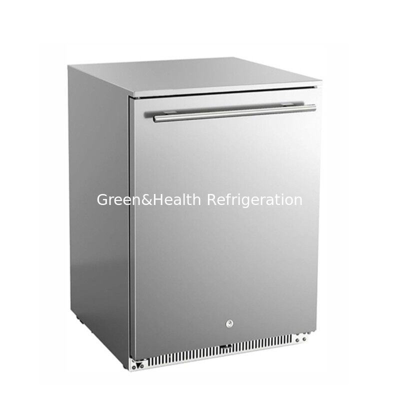 150L Stainless Steel Solid Door Outdoor Beverage Refrigerator with ETL Certification