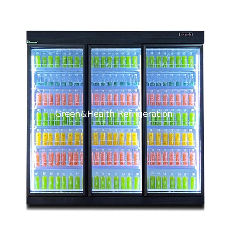 Εμπορική ψύξη ποτών με 5 ράφια και ψηφιακό ελεγκτή για οθόνη σούπερ μάρκετ