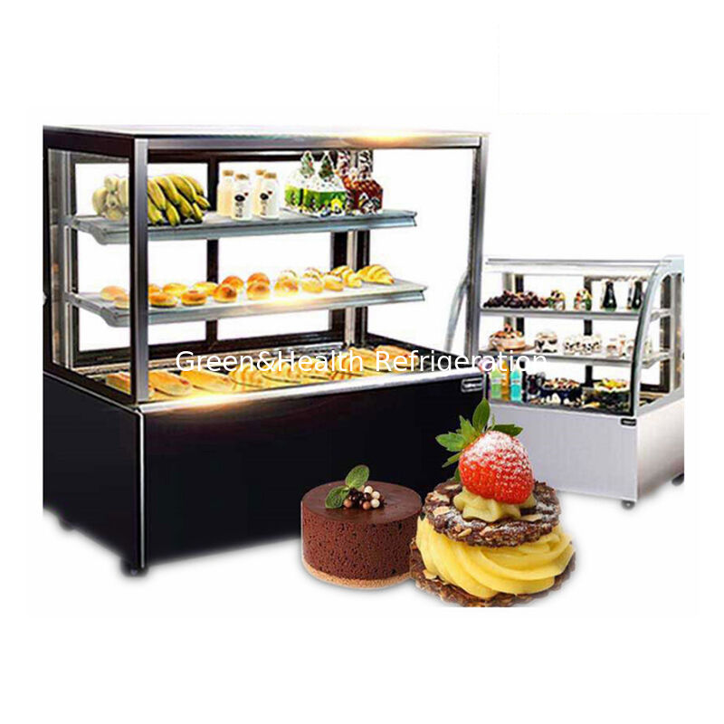Commercial Stainless Steel Cake Display Freezer with 3 Layers and Digital Thermostat for Pastry Refrigeration