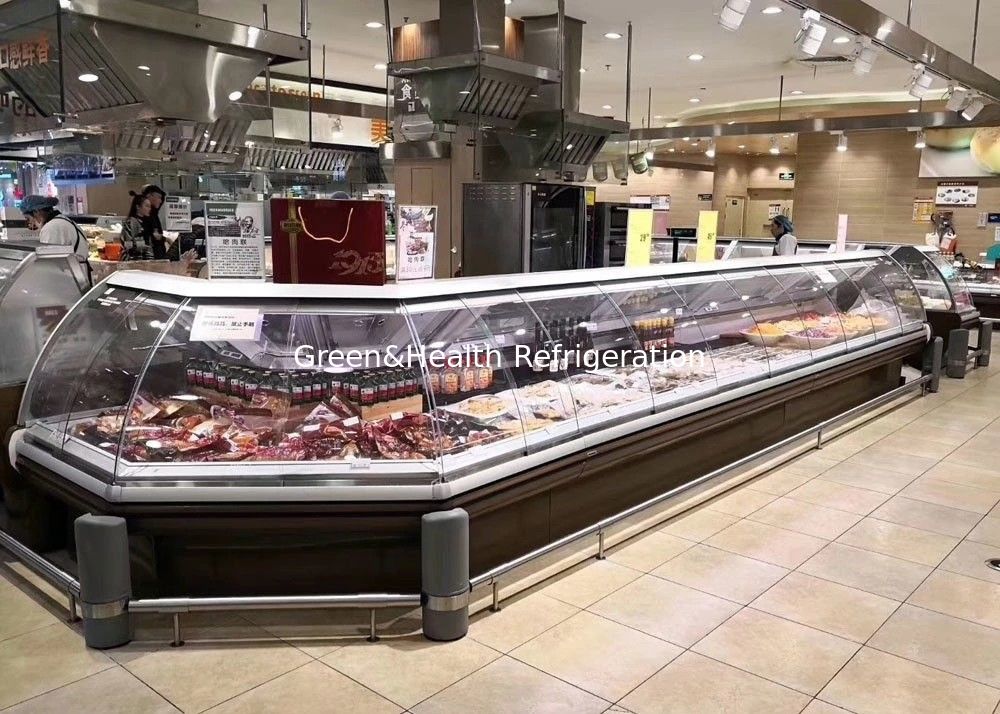 Φρέσκο ψυγείο κρέατος Deli ψαριών ανοξείδωτου για το κατάστημα χασάπηδων