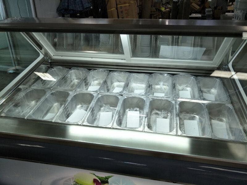 Αποδοτική θερμοκρασία -22°C~-18°C ψυγείων επίδειξης παγωτού υπεραγορών