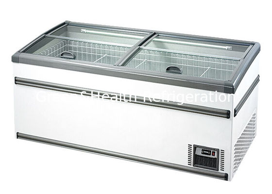 2.1M άσπρος νησιών ψυκτήρων ψυκτήρας επίδειξης κρέατος αντίθετος για την υπεραγορά