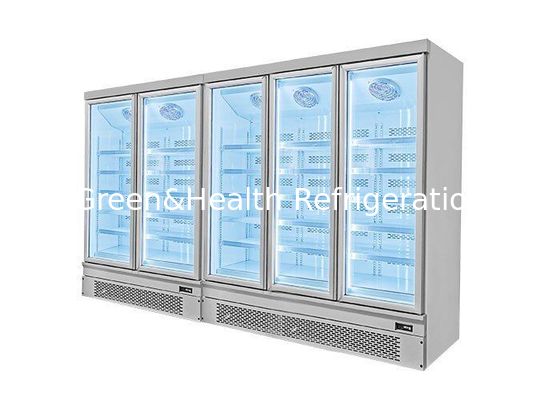 5 Ρυθμιζόμενα ράφια Frozen Product Display Ψύξη κατάψυξης με γυάλινη πόρτα