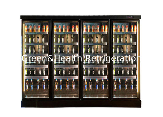 Ψύκτη γάλακτος αποθήκευσης γαλακτοκομικών τεσσάρων γυάλινων θυρών πολλαπλών καταστρωμάτων ψυγείου 2-8 μοιρών