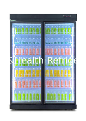 Ο ανεμιστήρας το εμπορικό ψυγείο επίδειξης αυτόματο ξεπαγώνει με τις πόρτες ταλάντευσης